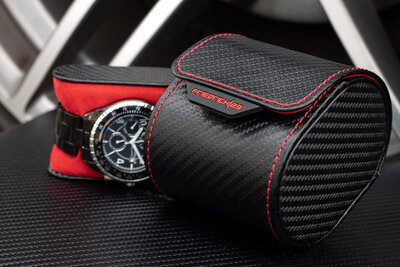 Puzdro na hodinky Friedrich Lederwaren Carbon 32057-2