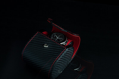 Puzdro na hodinky Friedrich Lederwaren Carbon 32057-2