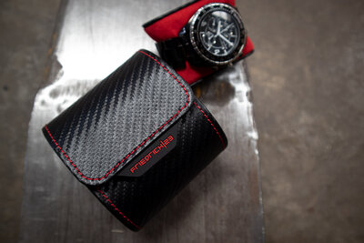 Puzdro na hodinky Friedrich Lederwaren Carbon 32057-2