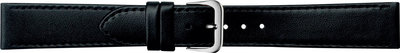 Unisex čierny Condor predĺžený remienok k hodinkám z teľacie koža 123.01LW