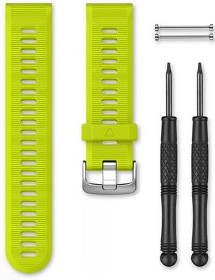 Remienok Garmin Forerunner 935/945/955, silikónový, žltý, strieborná spona