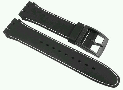 Unisex čierny silikónový remienok k hodinkám Swatch ASUOB711