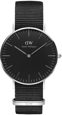 Daniel Wellington Classic Black Cornwall Silver DW00100151