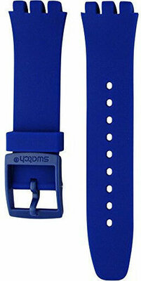 Unisex modrý silikónový remienok k hodinkám Swatch ASUNS400