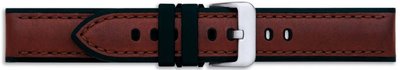 Hnedý pánsky silikónovo-kožený remienok na hodinky Condor 362.02RW