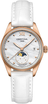 Certina DS-8 Lady Quartz COSC Chronometer Moon Phase C033.257.36.118.00