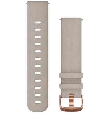 Kožený remienok Garmin 20mm (pro Venu, Venu Sq, Venu Sq 2, Venu 2 plus aj.), šedý, Quick Release