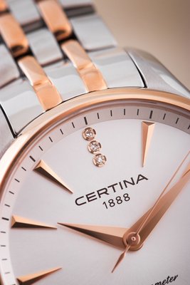 Certina DS Action Lady Quartz Precidrive COSC Chronometer Diamonds C032.051.22.036.00