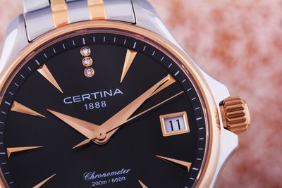 Certina DS Action Lady Quartz Precidrive COSC Chronometer Diamonds C032.051.22.086.00