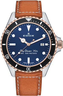 Edox SkyDiver 70s Date Quartz 53017-357rncbui