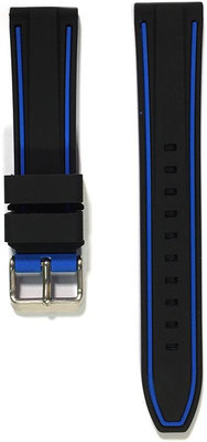 Unisex silikónový čierno-modrý remienok k hodinkám Prim RJ.15326.2422.9030.A.S.L.B