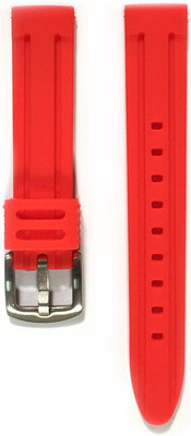 Unisex silikónový červený remienok k hodinkám Prim RJ.15325.1816.2020.A.S.L.B