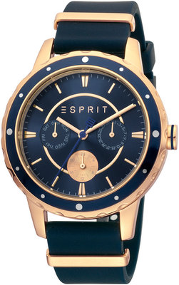 Esprit Brisk Rubber Dark Blue Rosegold ES1L140P0055