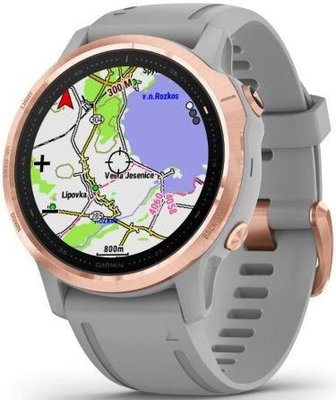 Garmin Fenix 6S PRO Sapphire, RoseGold/Gray Band (MAP/Music)