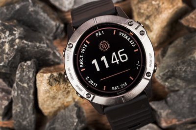 Garmin Fenix 6X PRO Solar, TitaniumGrayDLC/Black Band (MAP/Music)