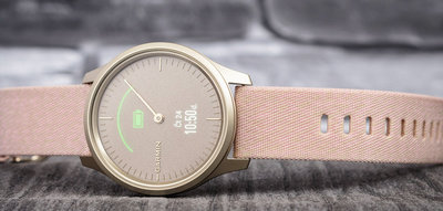 Garmin Vívomove 3 Style, Light Gold / Pink Nylon Band