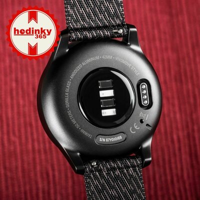 Garmin Vívomove 3 Style, Slate / Black Nylon Band