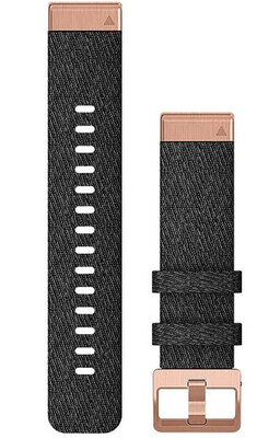 Nylonový popruh Garmin 20mm (pro Garmin Fenix 8/7S/6S (43mm), aj.), čierny V2, QuickFit