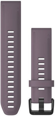 Remienok Garmin QuickFit 20mm, silikónový, fialový, čierna spona (Fenix 7S/6S/5S)