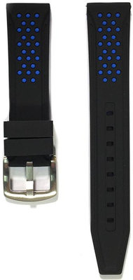 Unisex silikónový čierno-modrý remienok k hodinkám Prim RJ.15327.2220.9030.A.S.L.B