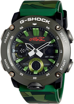 Casio G-Shock Original GA-2000GZ-3AER Carbon Core Guard G-Shock x Gorillaz Camo Limited Edition (+ náhradní řemínek)