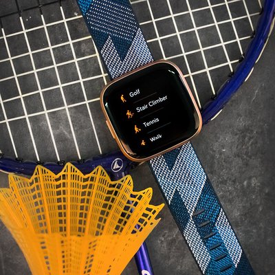 Fitbit Versa 2 Special Edition (NFC) - Navy & Pink Woven FB507RGNV