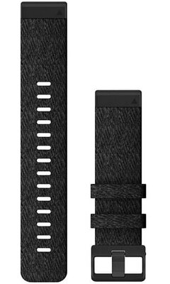 Remienok Garmin QuickFit 22mm, nylónový, čierny, čierna spona (Fenix 7/6/5, Epix 2 aj.)