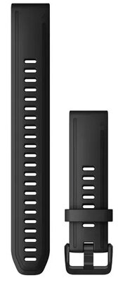 Silikónový remienok Garmin 20mm (pro Garmin Fenix 8/7S/6S (43mm), aj.), čierny, QuickFit
