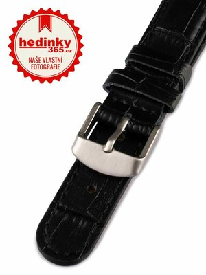 Unisex kožený čierny remienok k hodinkám W-080-A