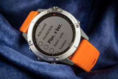 Garmin Fenix 6 PRO Sapphire, Titanium/Orange Band (MAP/Music)