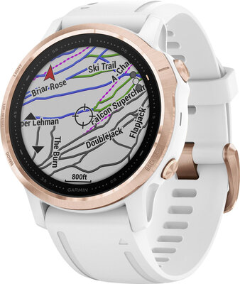 Garmin Fenix 6S PRO Glass, RoseGold/White Band (MAP/Music) (rozbalené)