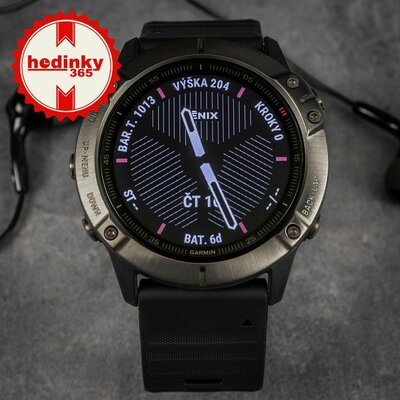 Garmin Fenix 6X PRO Sapphire, GrayDLC/Black Band (MAP/Music)
