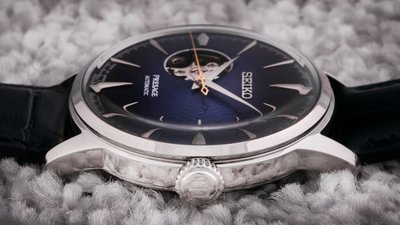 Seiko Presage Automatic Open Heart SSA405J1 Cocktail Time "Blue Moon"