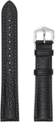 Kožený remienok Hirsch Camelgrain L 01009050-2, čierny, teľatina, dĺžka L, Quick Release