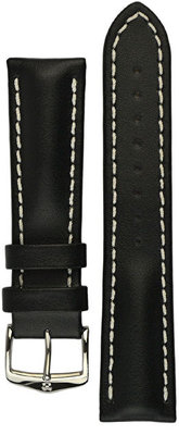 Kožený remienok Hirsch Heavy Calf L 01475050-2, čierny, teľacia koža, dĺžka L, Quick Release