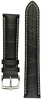 Čierny kožený remienok Hirsch Modena L 10302850-2 (Teľacina)