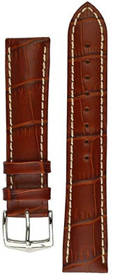 Hnedý kožený remienok Hirsch Modena L 10302870-2 (Teľacina)