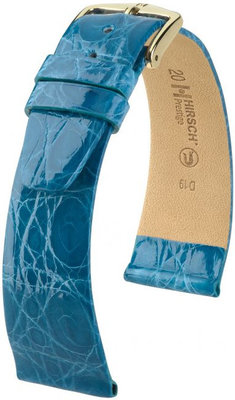 Svetlo modrý kožený remienok Hirsch Prestige M 02308183-1 (Krokodílí koža) Hirsch Selection