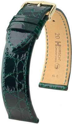 Zelený kožený remienok Hirsch Genuine Croco L 01808040-1 (Krokodílí koža) Hirsch Selection