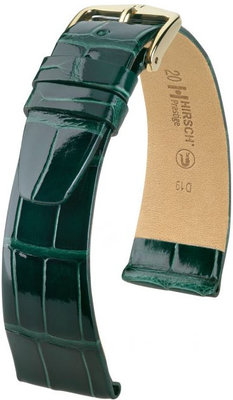 Zelený kožený remienok Hirsch Prestige L 02207041-1 (Aligátorí koža) Hirsch Selection