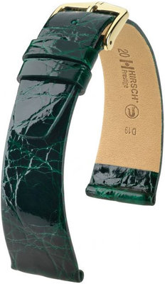 Zelený kožený remienok Hirsch Prestige M 02208140-1 (Krokodílí koža) Hirsch Selection