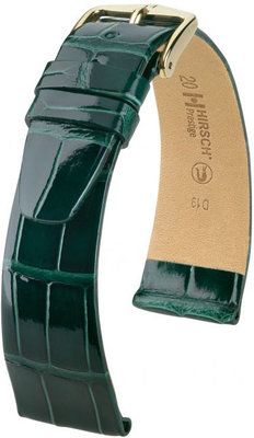 Zelený kožený remienok Hirsch Prestige M 02307141-1 (Aligátorí koža) Hirsch Selection