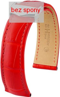 Červený kožený remienok Hirsch Speed 07407429-2 (Aligátorí koža) Hirsch Selection