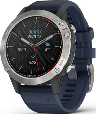 Garmin Quatix 6 PRO Glass Silver/Blue Band