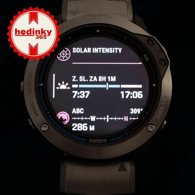 Garmin Quatix 6X PRO Solar Titanium/Titanium Band (+ náhradné remienok)