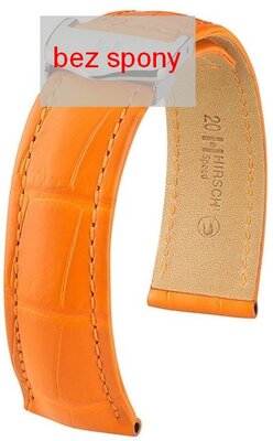 Oranžový kožený remienok Hirsch Speed 07507476-2 (Aligátorí koža) Hirsch Selection