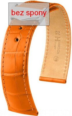 Oranžový kožený remienok Hirsch Voyager 07107476-2 (Aligátorí koža) Hirsch Selection