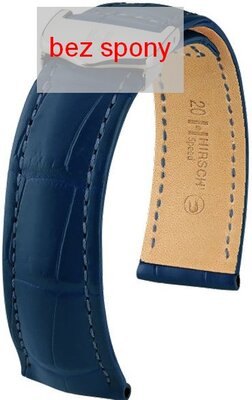 Tmavo modrý kožený remienok Hirsch Speed 07407489-2 (Aligátorí koža) Hirsch Selection