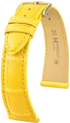 Žltý kožený remienok Hirsch London M 04207172-1 (Aligátorí koža) Hirsch Selection