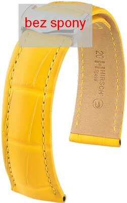 Žltý kožený remienok Hirsch Speed 07407472-2 (Aligátorí koža) Hirsch Selection